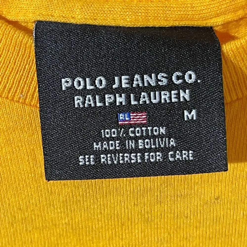 Ralph Lauren Yellow Polo Jeans Kids Long Sleeve Tee